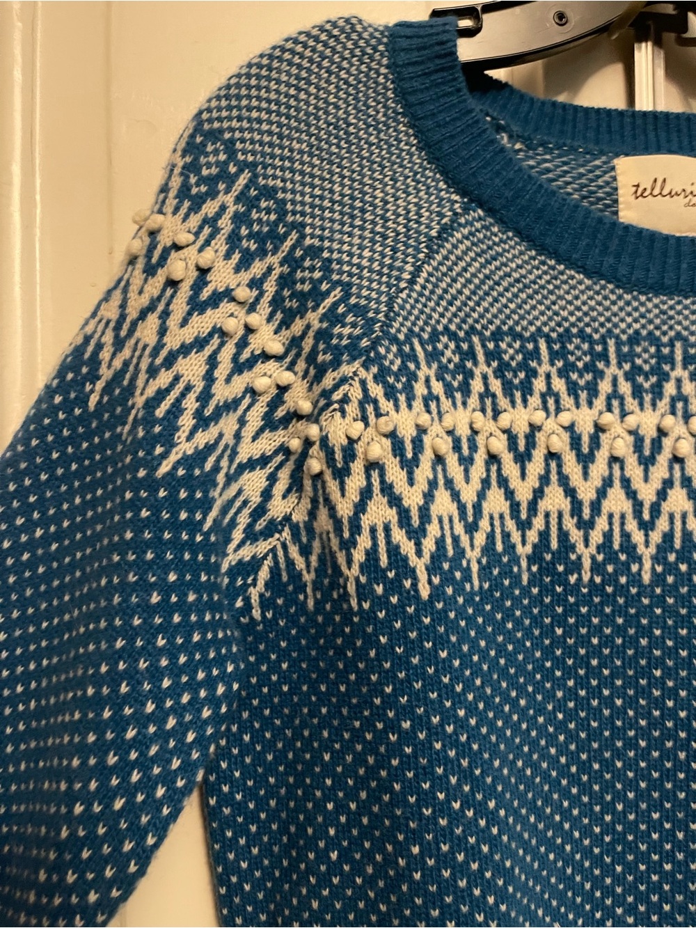 Telluride Blue Fair Isle Crewneck Sweater